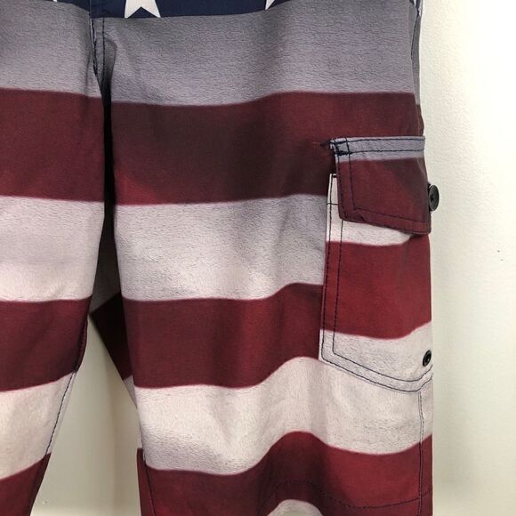 NWOT Size 29 Hawk Patriotic Board Shorts - Picture 9 of 13